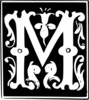 decorative letter M clip art