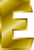 gold letter E clip art