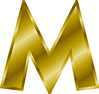 gold letter M clip art