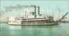 Postcard River Steamboat clip art