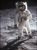 Buzz Aldrin on moon clip art