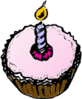 Birthday bday cupcake clip art