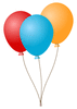 Balloons balloons blue red orange clip art
