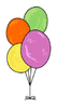 Balloons many colors balloons clip art