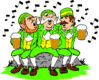 saint patricks day Leprechauns Singing clip art