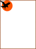 halloween crow page frame clip art