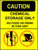 Safety caution sign no food or drink clip art