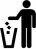 BW litter disposal clip art