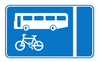 Blue bus lane clip art