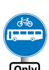 Blue buses and bikes clip art