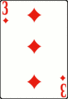 Cards deck diamond 3 clip art