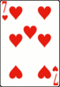 Cards deck heart 7 clip art