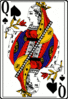 Cards deck spade queen clip art