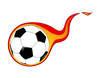 flaming soccer ball 01 clip art