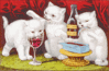 Three jolly kittens clip art
