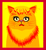 yellow cat portrait clip art