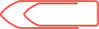 paper clip red horizontal clip art