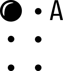 braille A