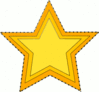gold star dotted outline clip art